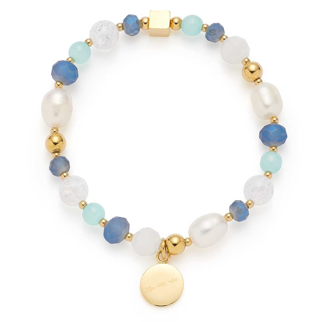 Armband HOPE gold/blau