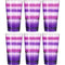 Trinkglas EVENT 330 ml lila gestreift 6er-Set