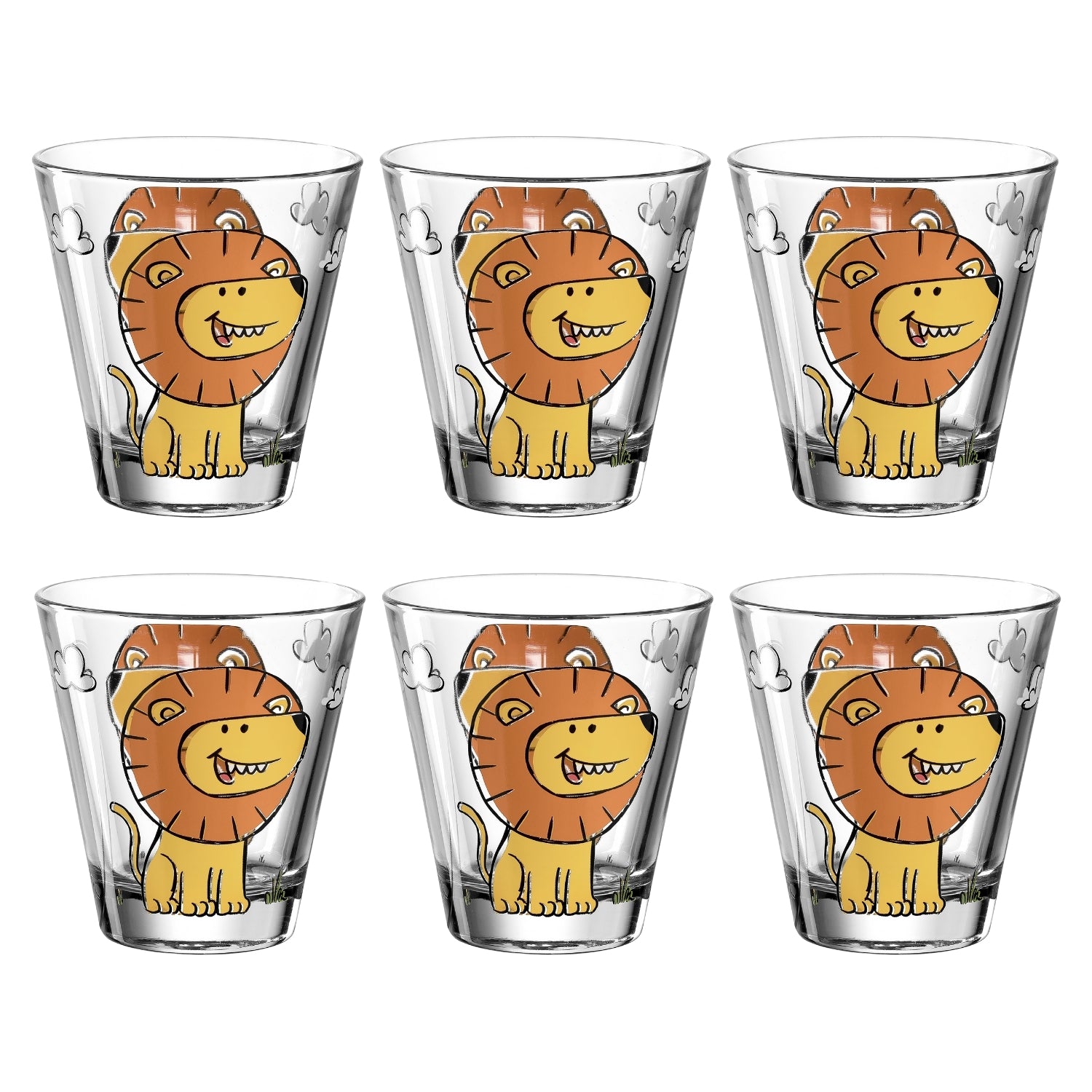 Trinkglas BAMBINI 215 ml Löwe 6er-Set