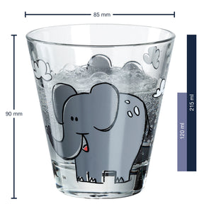 Trinkglas BAMBINI 215 ml Elefant 6er-Set