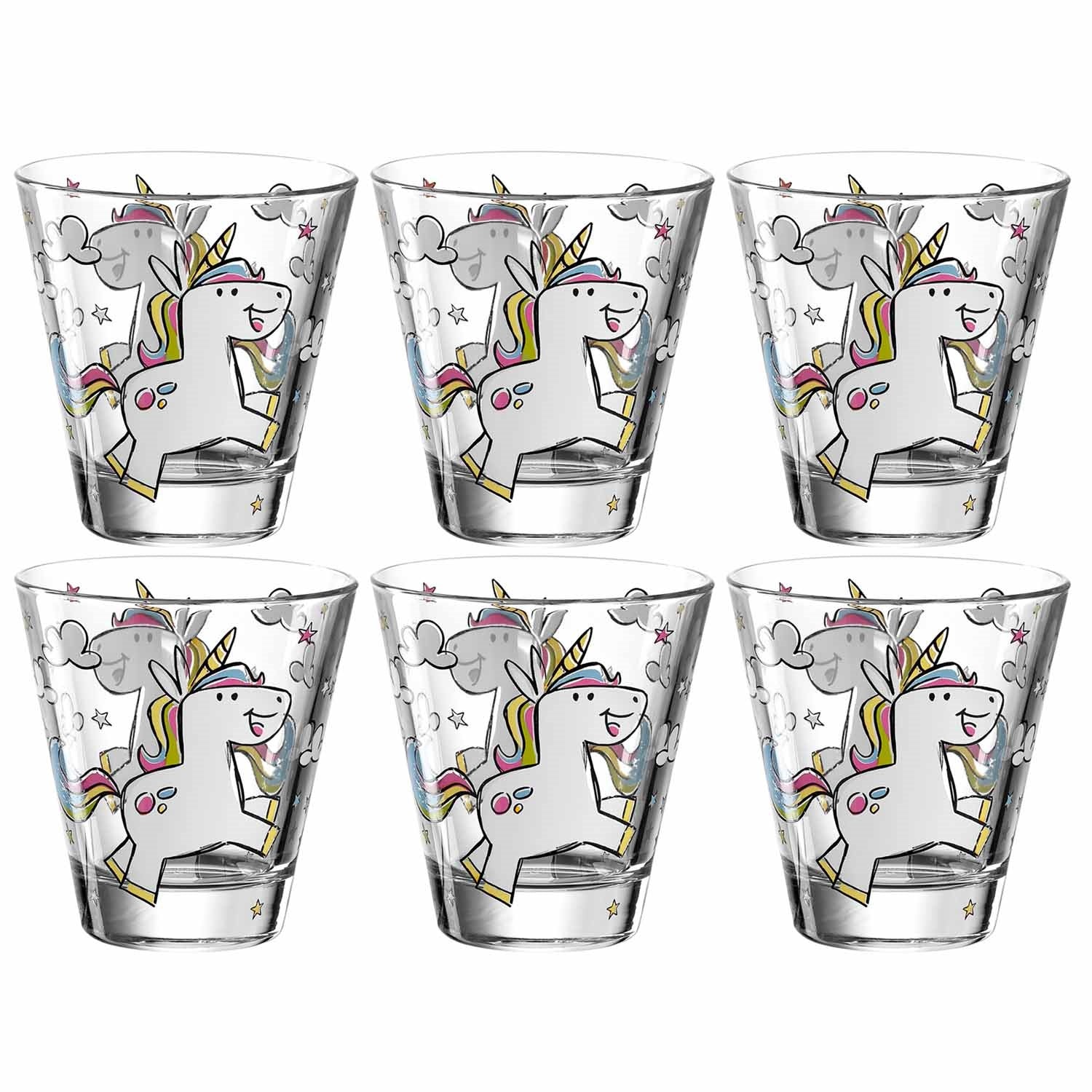 Kinderbecher BAMBINI 215 ml Einhorn 6er-Set