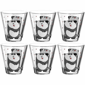 Trinkglas BAMBINI 215 ml Panda 6er-Set