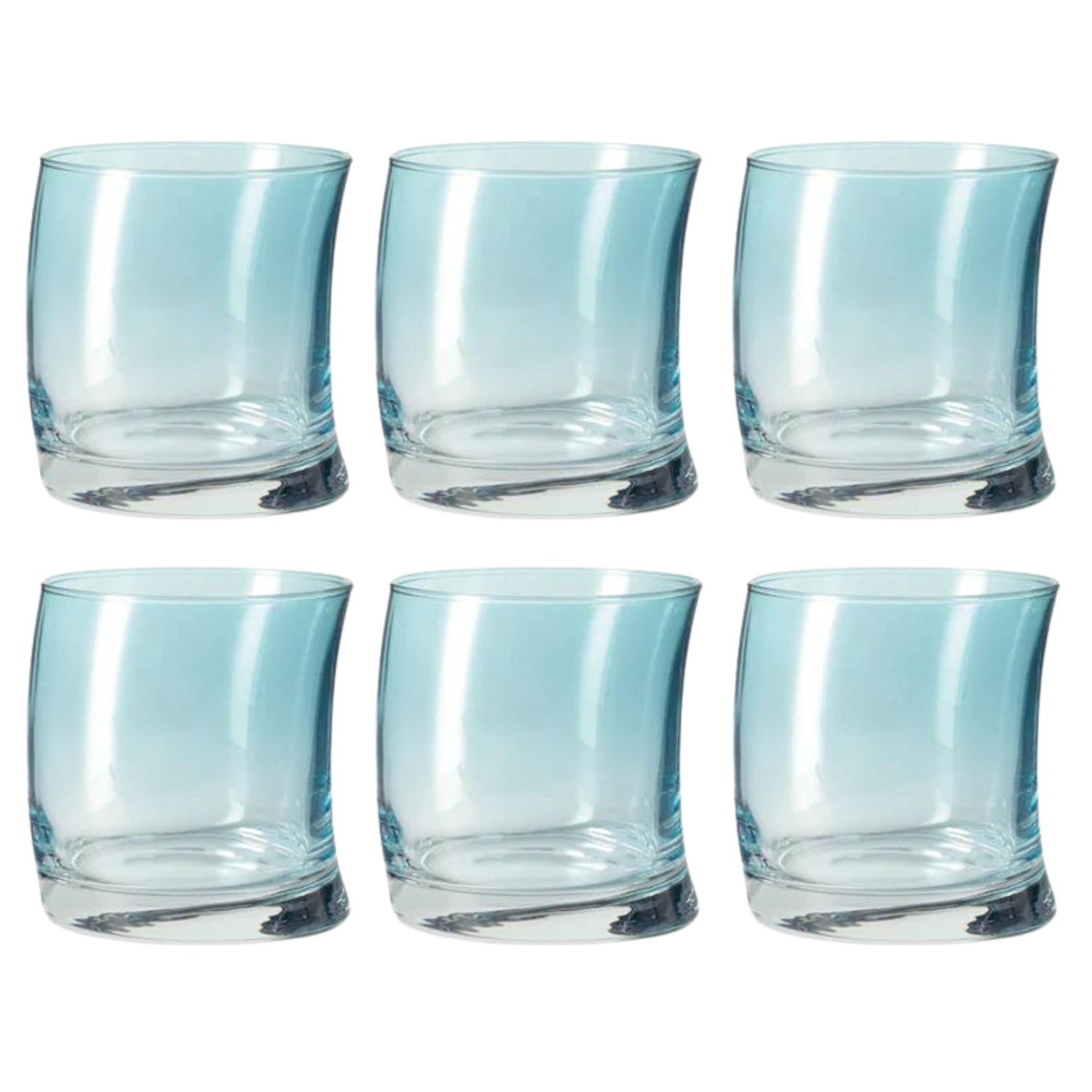 Trinkglas SWING 355ml hellblau 6er-Set