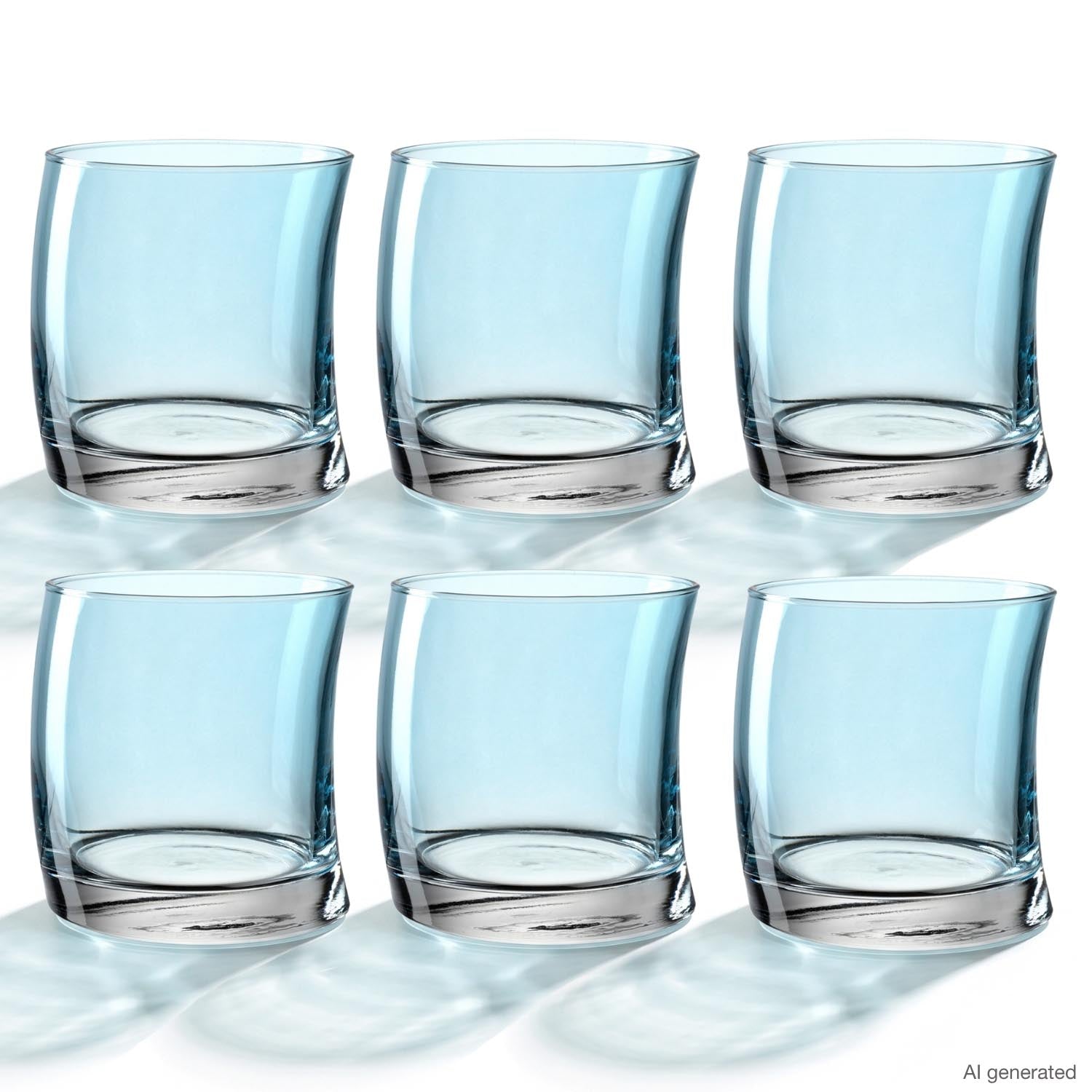 Trinkglas SWING 355ml hellblau 6er-Set