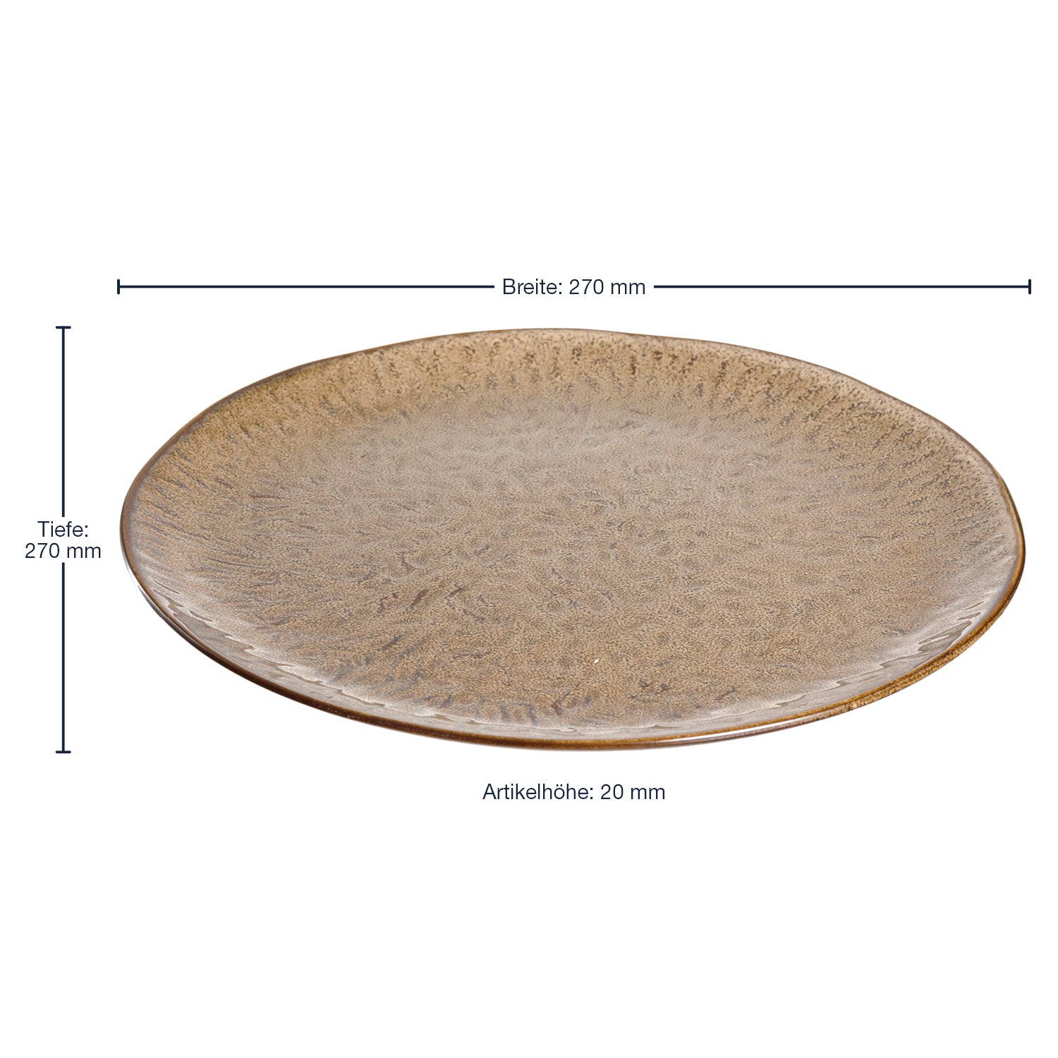 Keramikteller MATERA 27 cm beige 6er-Set