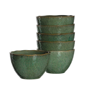 Keramikschale MATERA 15 cm grün 6er-Set