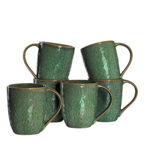 Keramiktasse MATERA 430 ml grün 6er-Set