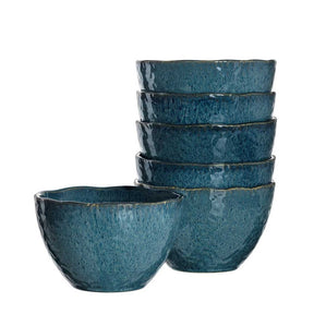 Keramikschale MATERA 15 cm blau 6er-Set