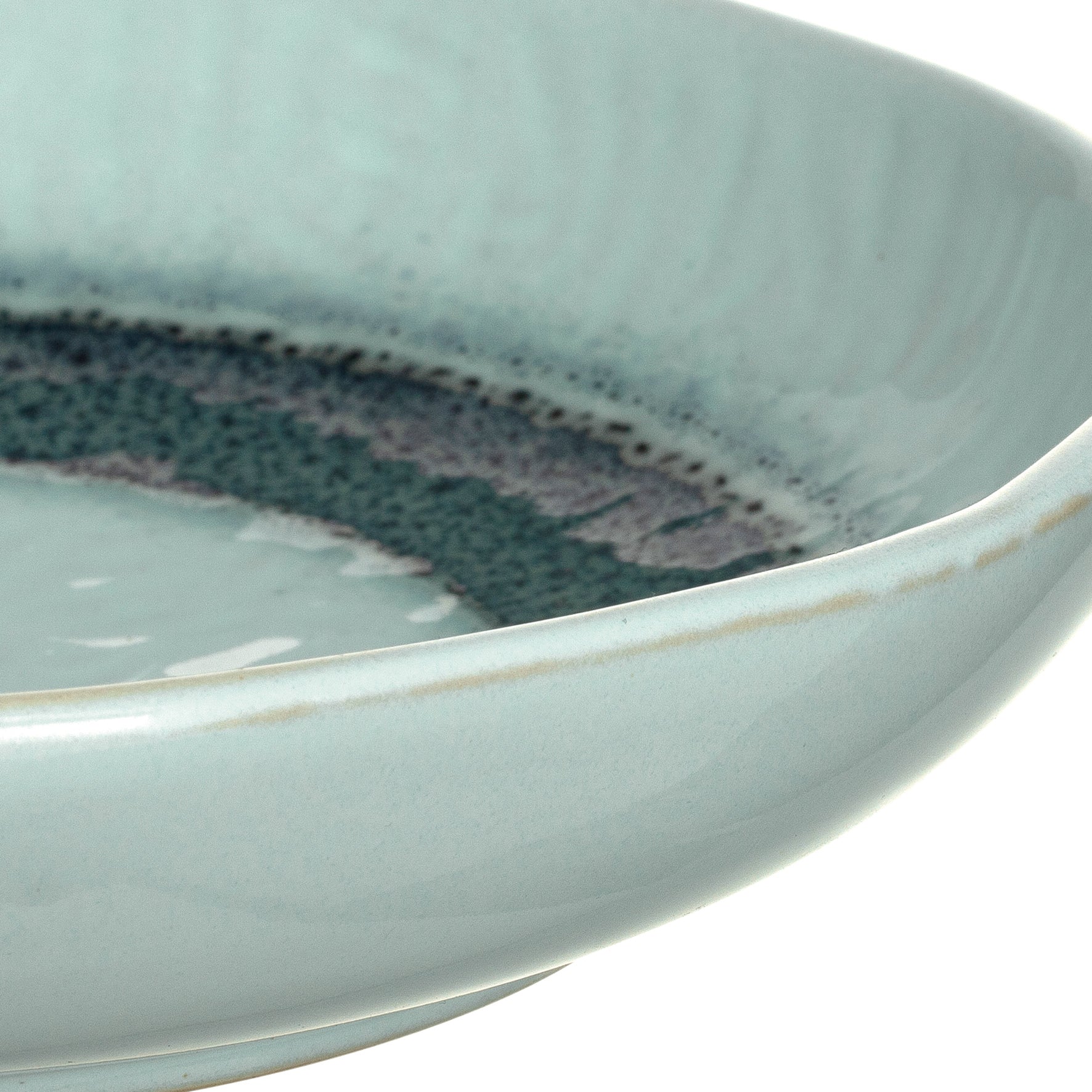Keramikteller MATERA 21 cm blau tief 6er-Set