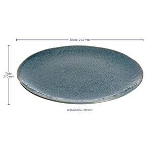 Keramikteller MATERA 27 cm blau 6er-Set