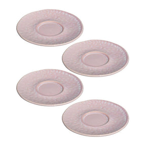 Keramikuntertasse MATERA 11 cm rosé 4er-Set