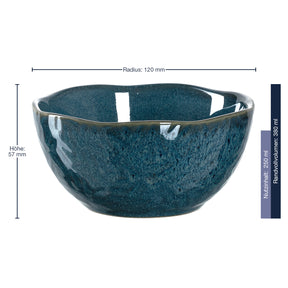 Keramikschale MATERA 12 cm blau 6er-Set