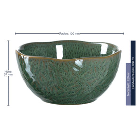 Keramikschale MATERA 12 cm grün 6er-Set