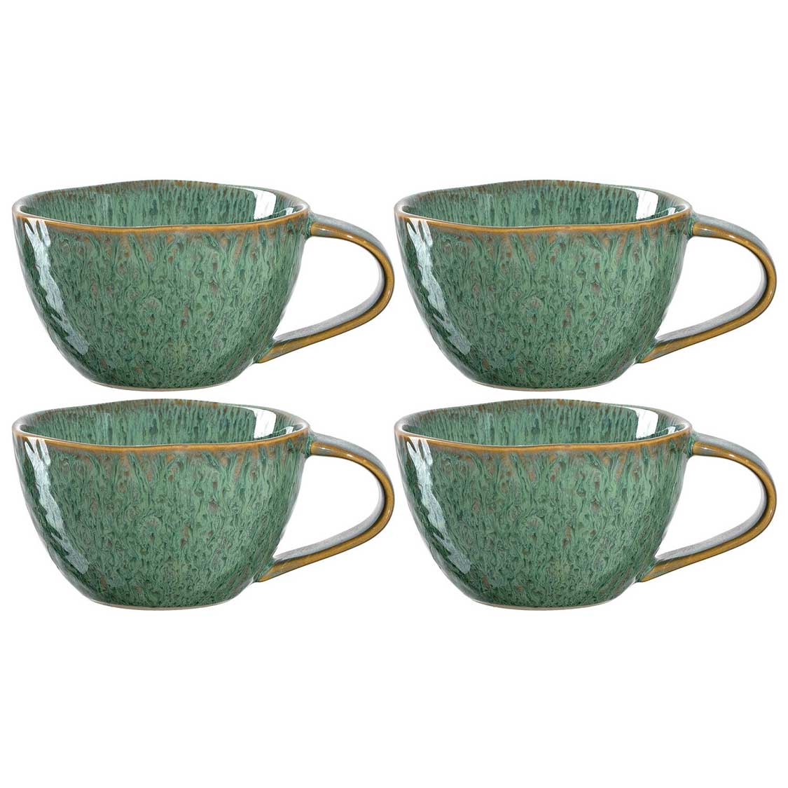 Keramiktasse MATERA 290 ml grün 4er-Set