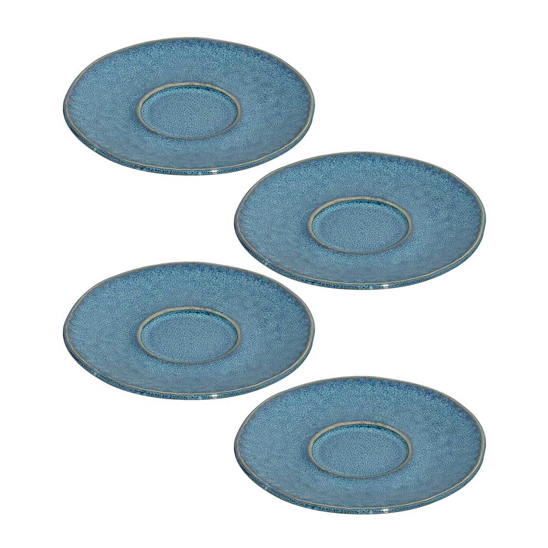 Keramikuntertasse MATERA 11 cm blau 4er-Set