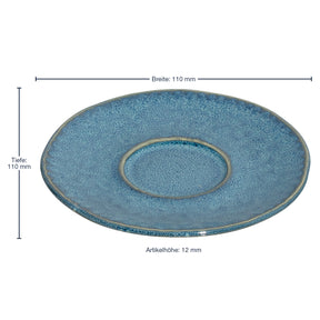 Keramikuntertasse MATERA 11 cm blau 4er-Set