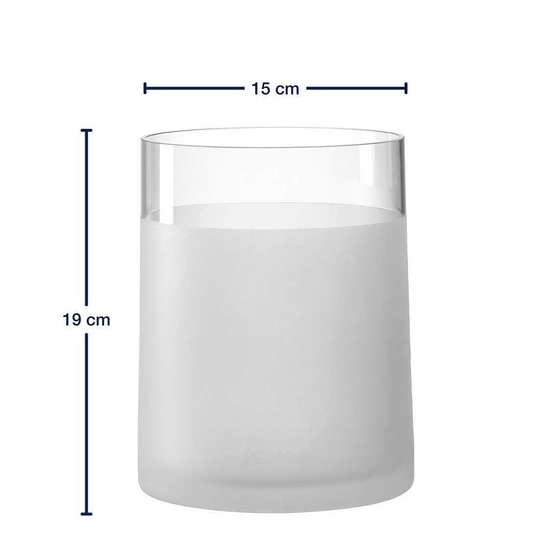 Vase NOVARA 19 cm satiniert