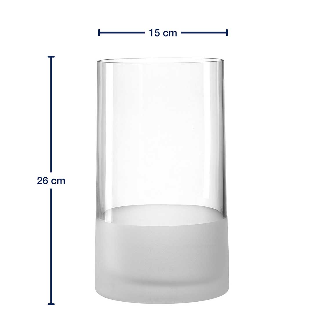 Vase NOVARA 26 cm satiniert
