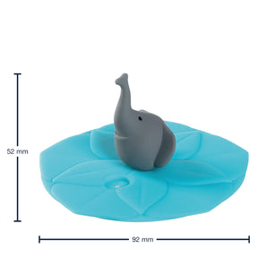 Deckel BAMBINI 9 cm türkis Elefant