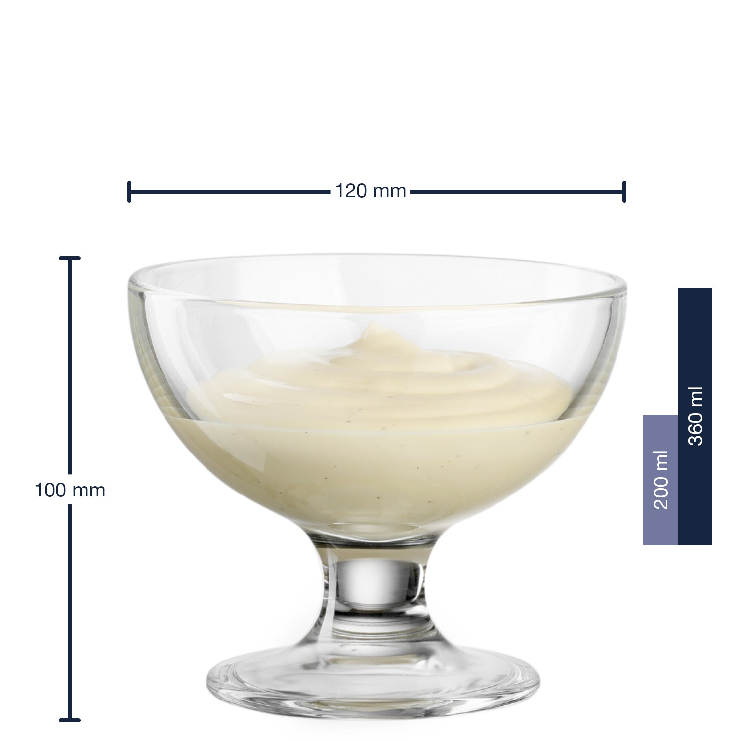 Schale auf Fuß CUCINA 360 ml