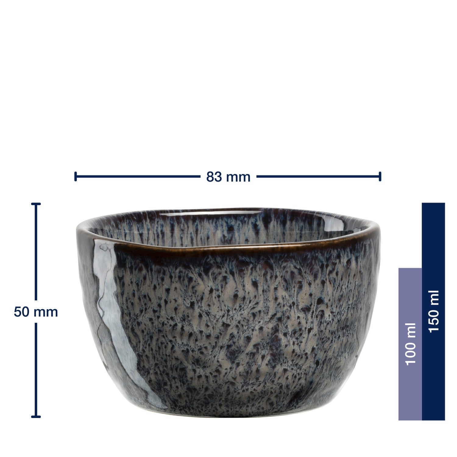 Keramikdipschale MATERA 8 cm anthrazit