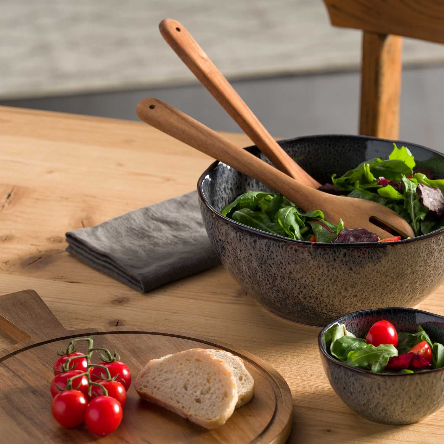 Salatbesteck MATERA Akazienholz 30 cm braun