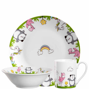 Kindergeschirr BAMBINI Einhorn/Panda/Flamingo 3-teilig