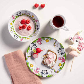 Kindergeschirr BAMBINI Einhorn/Panda/Flamingo 3-teilig
