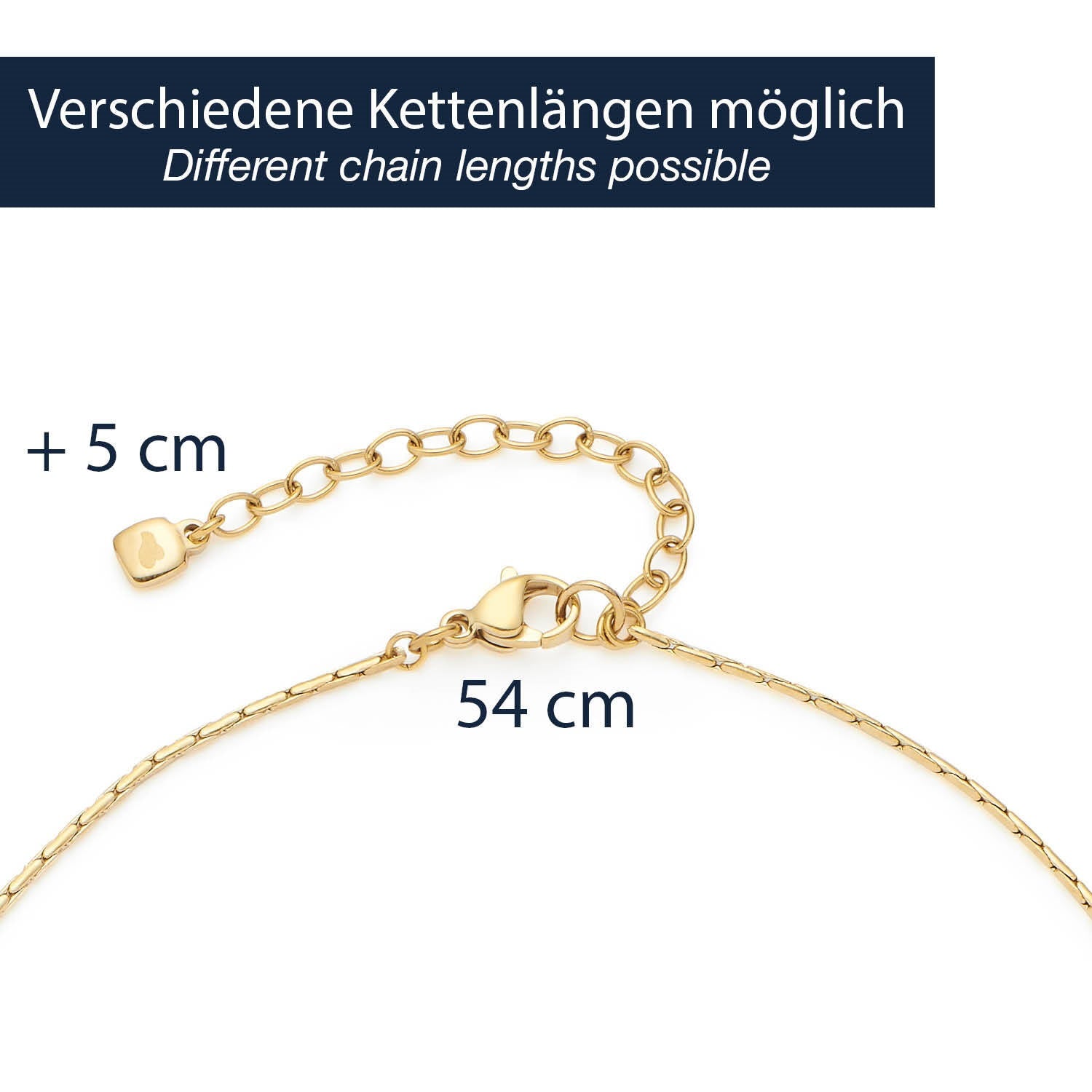 Halskette PILEA 45 cm gold mit persönlicher Gravur