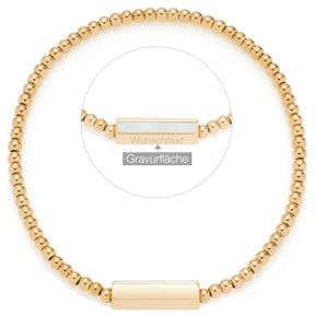 Armband PILEA gold mit persönlicher Gravur
