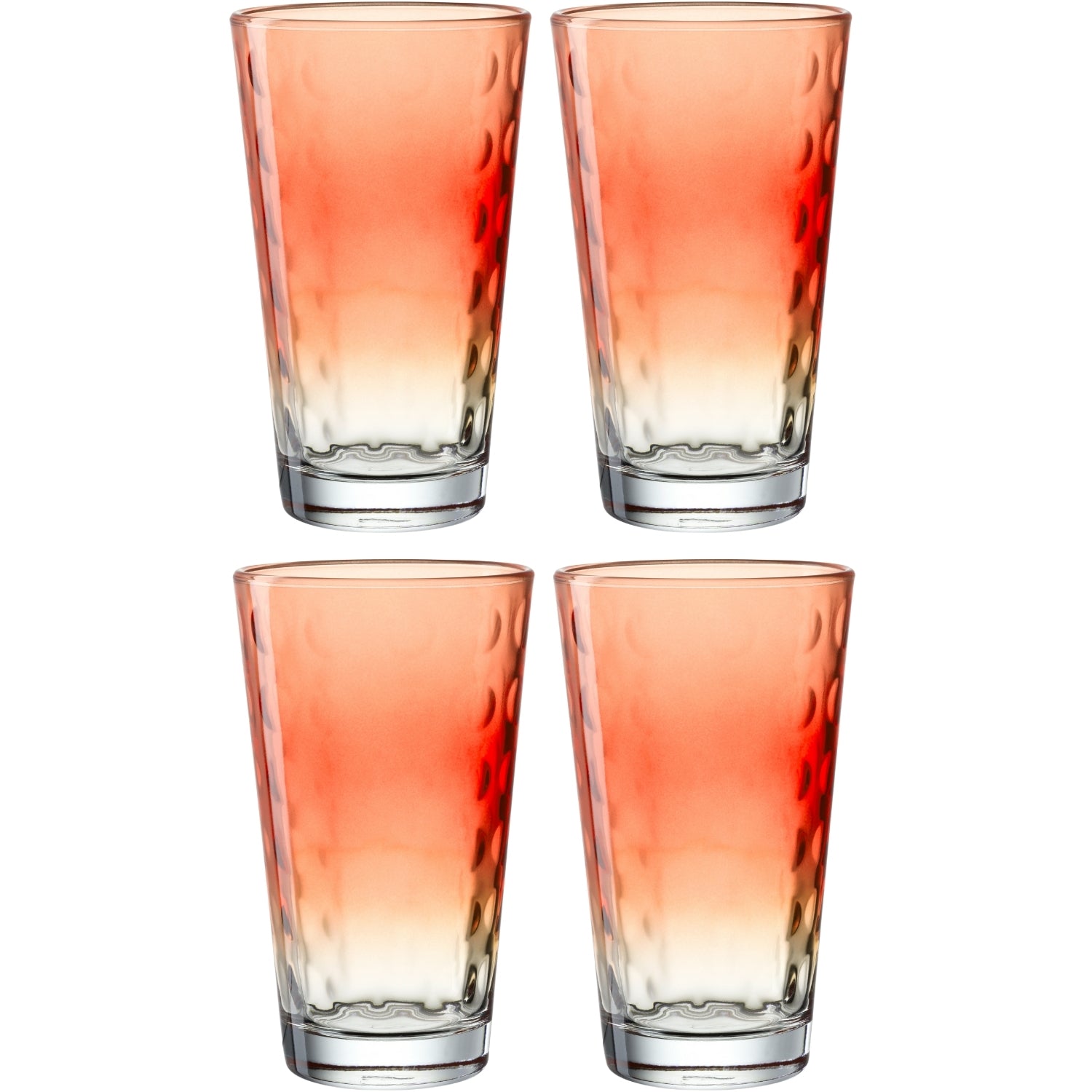 Trinkglas OPTIC 540 ml rot 4er Set