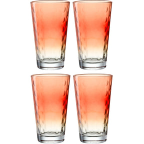 Trinkglas OPTIC 540 ml rot 4er Set