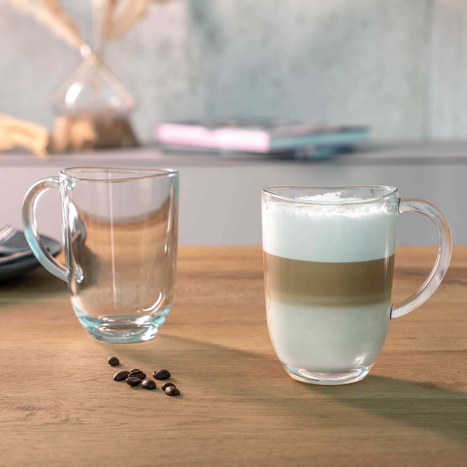 6 Latte Macchiatotassen NAPOLI 380 ml mit Untertassen