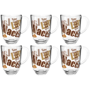 Latte Macchiato Tasse NAPOLI 380ml 3farbig 6er-Set