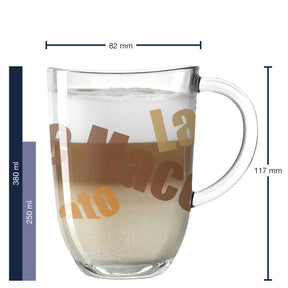 Latte Macchiato Tasse NAPOLI 380ml 3farbig 6er-Set