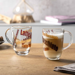 Latte Macchiato Tasse NAPOLI 380ml 3farbig 6er-Set