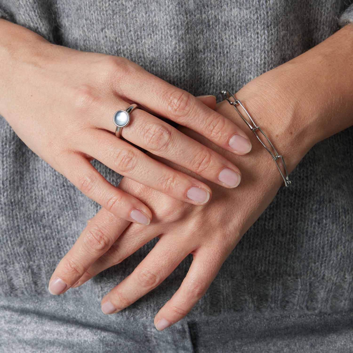 Ring BEA 17 grau blau