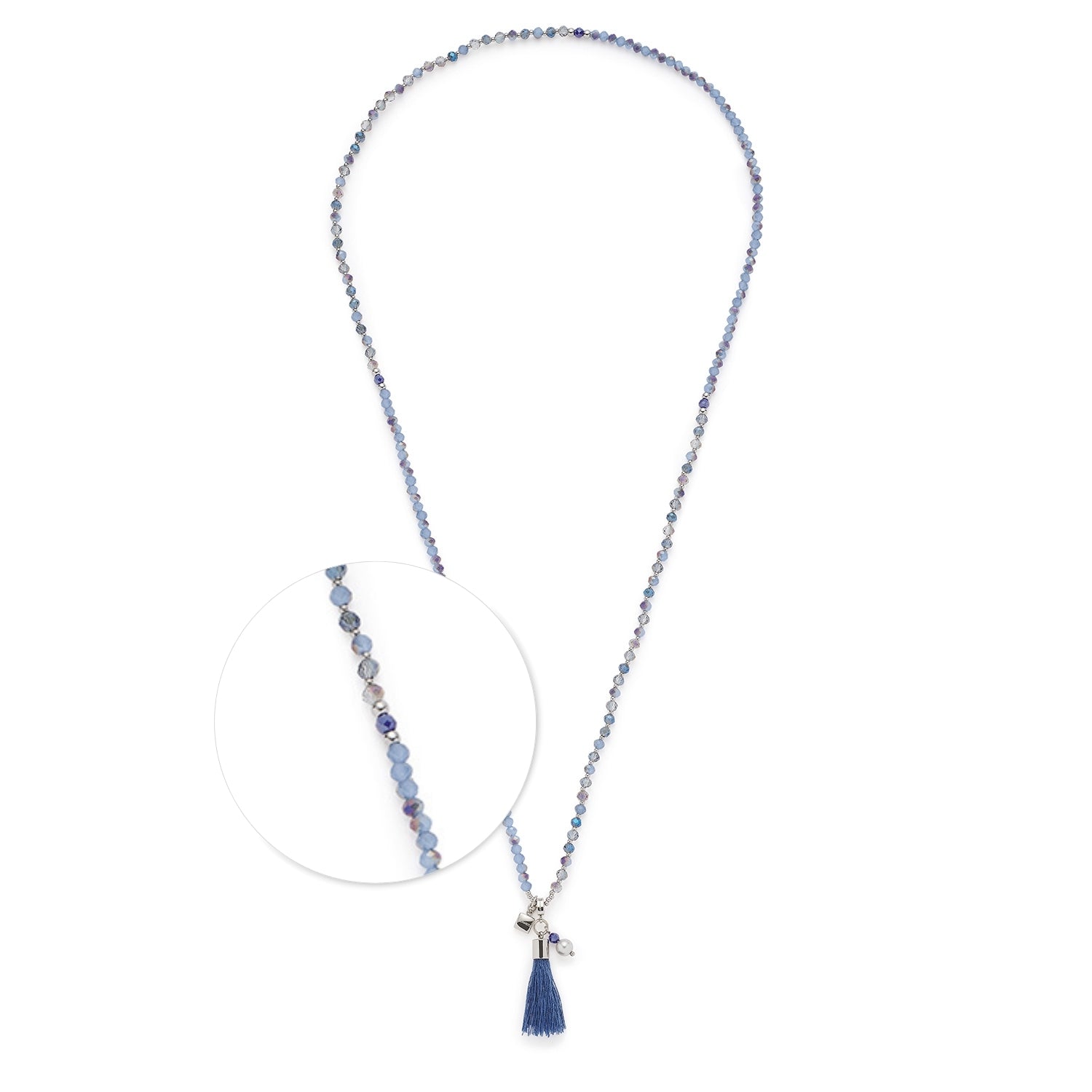 Halskette DONNA 80 cm blau Sommer
