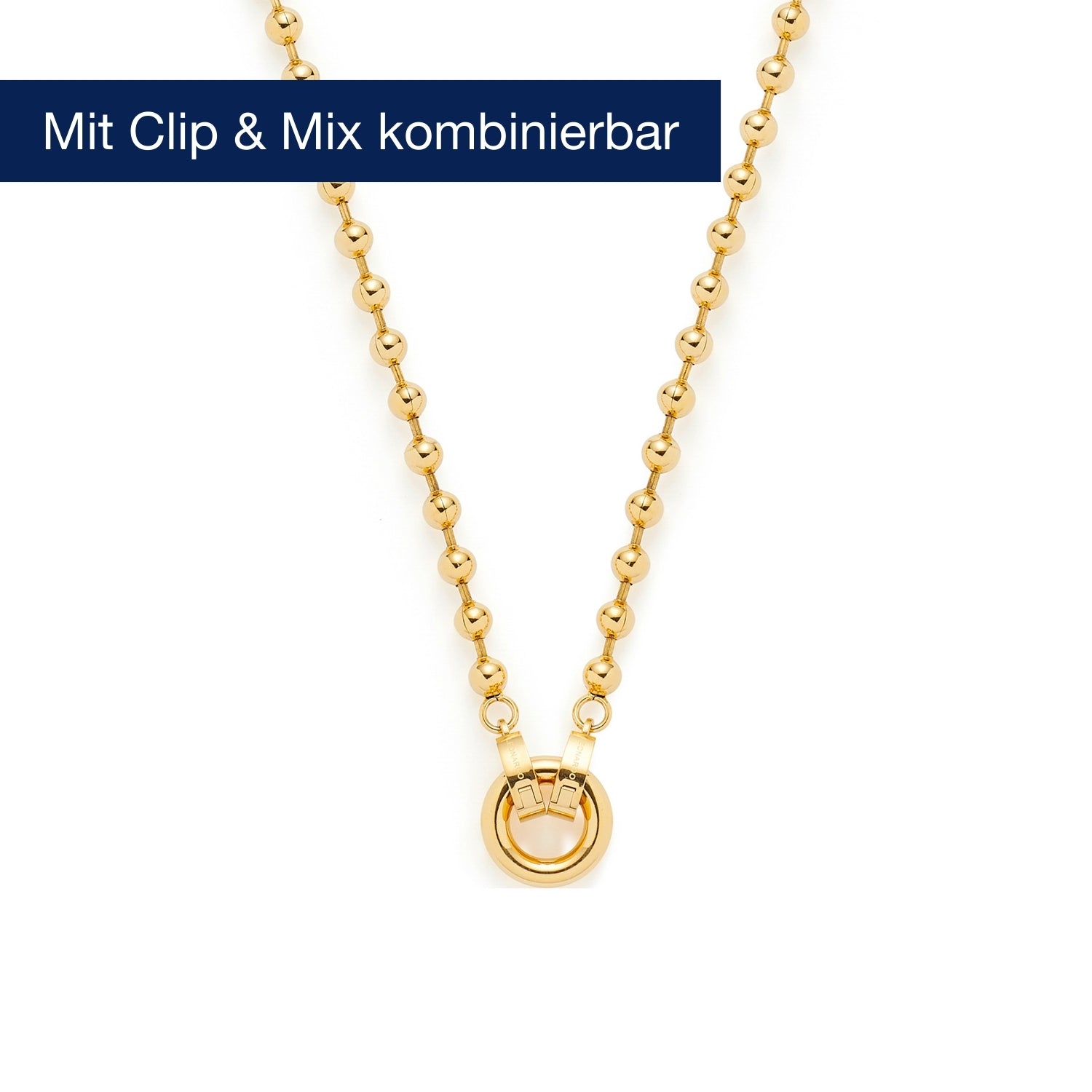 Halskette DOTTY 60 cm gold Clip & Mix