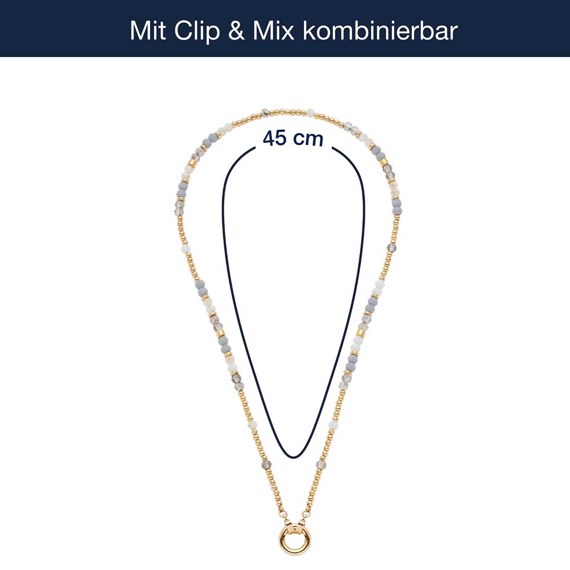 Halskette BERNIE 45 cm gold Clip & Mix