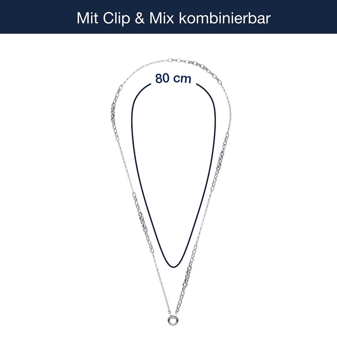 Halskette SUZANNE 80 cm Clip & Mix
