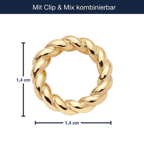 Edelstahlring LIESEL Clip & Mix gold