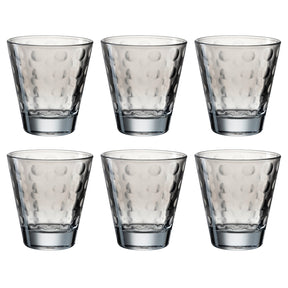 Trinkglas OPTIC 215 ml grau 6er-Set