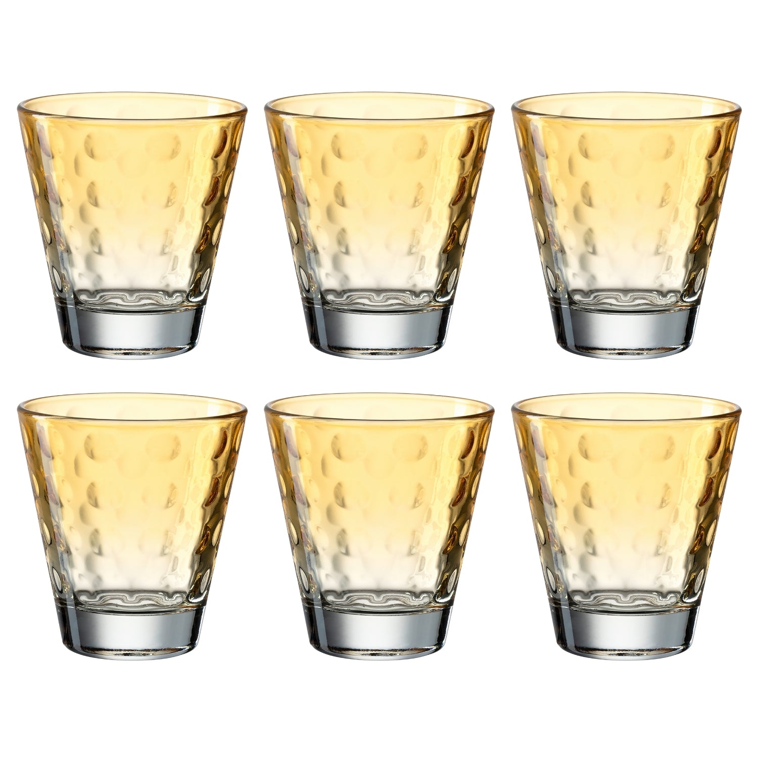 Trinkglas OPTIC 215 ml apricot 6er-Set