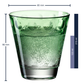Trinkglas OPTIC 215 ml hellgrün 6er-Set