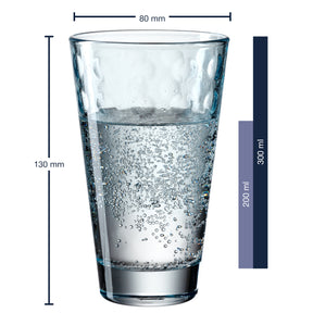 Trinkglas OPTIC 300 ml hellblau 6er-Set