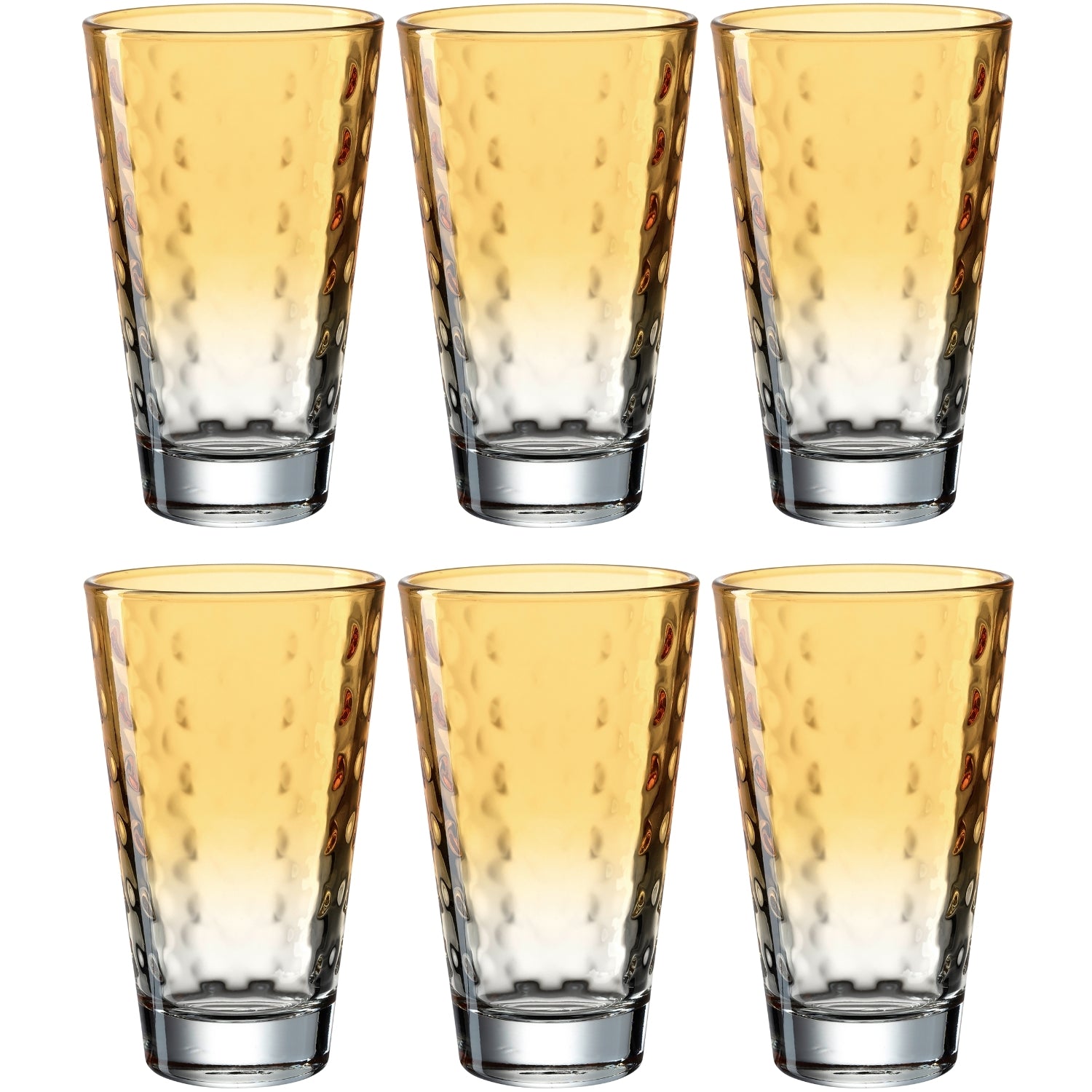 Trinkglas OPTIC 300 ml apricot 6er-Set