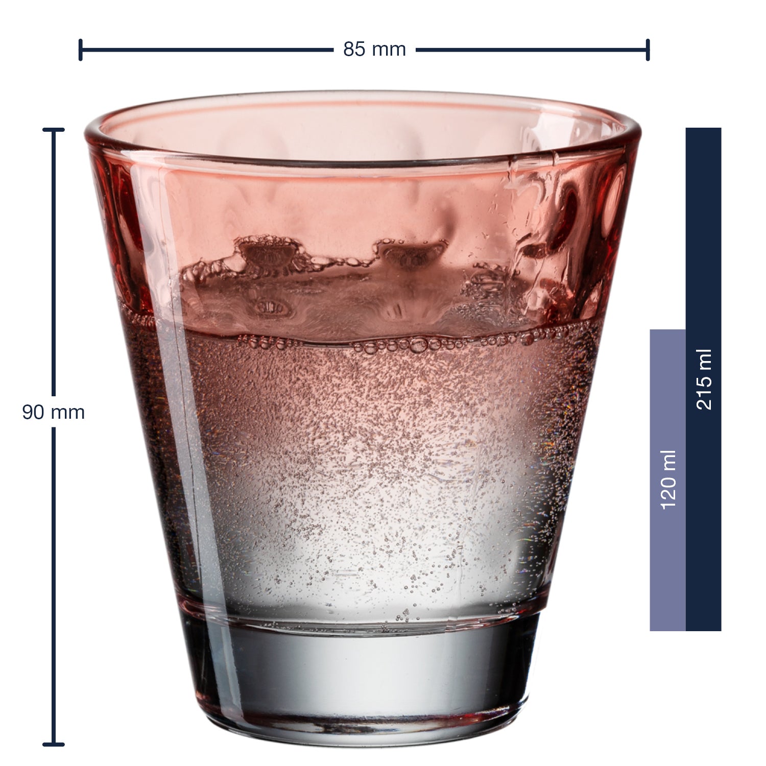Trinkglas OPTIC 215 ml Pastell 6er-Set