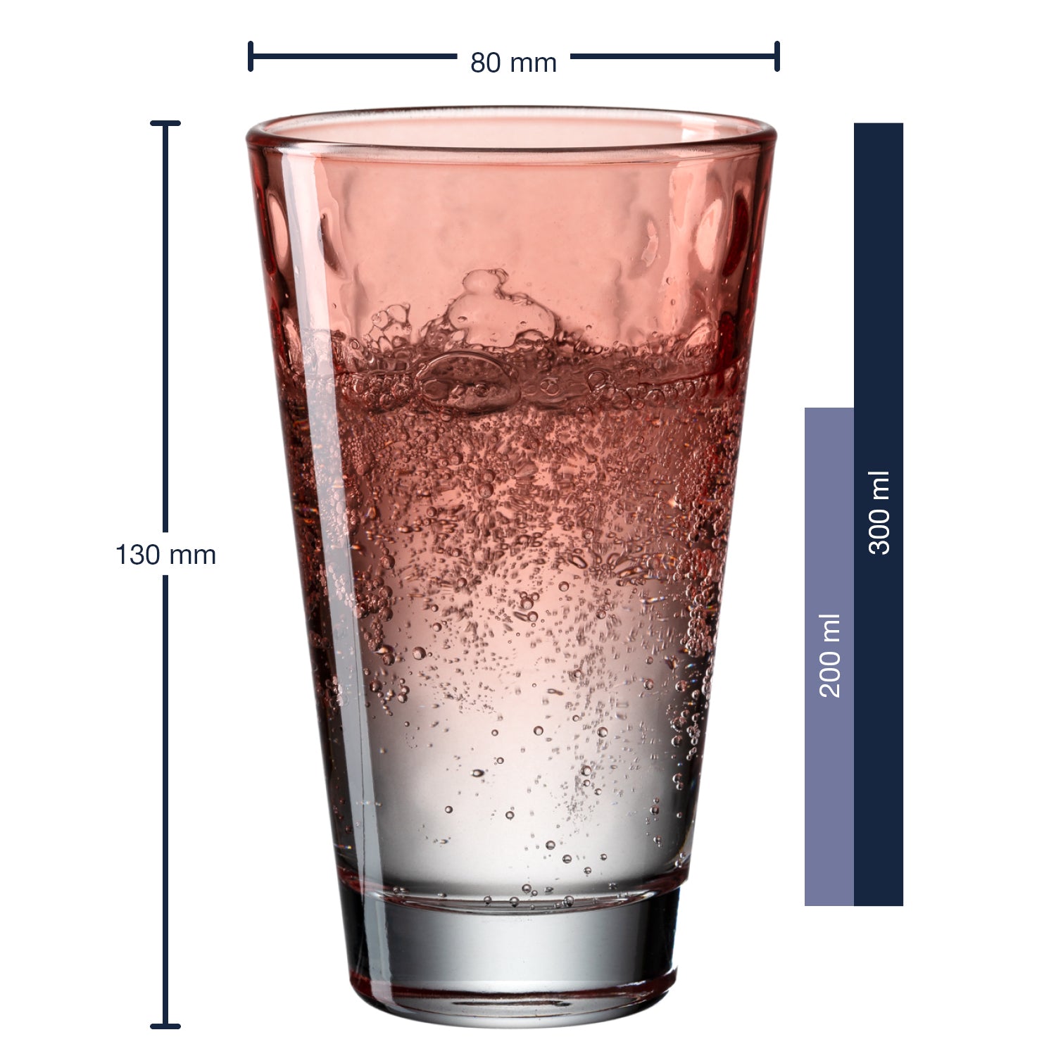 Trinkglas OPTIC 300 ml Pastell 6er-Set