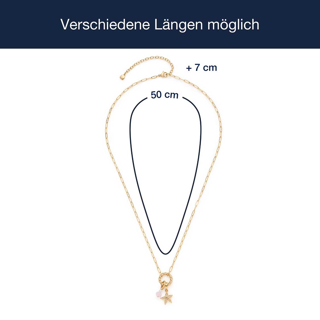Halskette FRANZI 50 cm gold Sommer Special